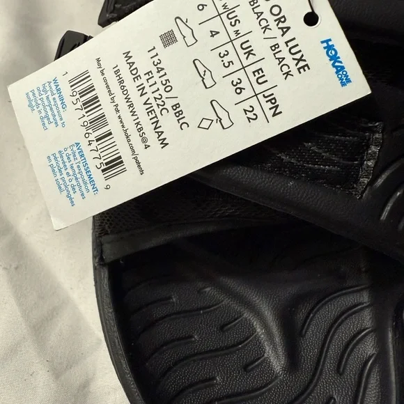 Hoka Ora Luxe Women’s Black Recovery Slide Women’s Size 6 - Picture 6 of 6